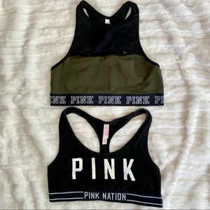 SOLD Victoria’s Secret PINK Lot of 2 Sports Bras M/L